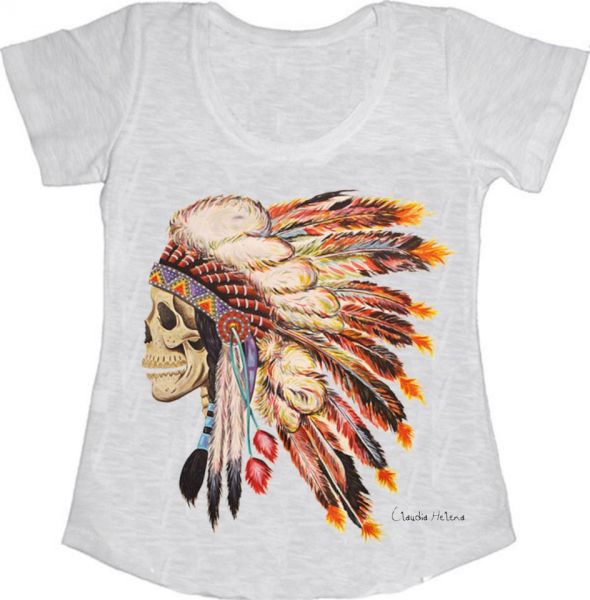 T-shirt Native Skull