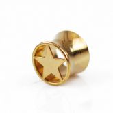 Alargador - Fresh Tube Laser - Aço - Estrela - Dourado (VÁRI